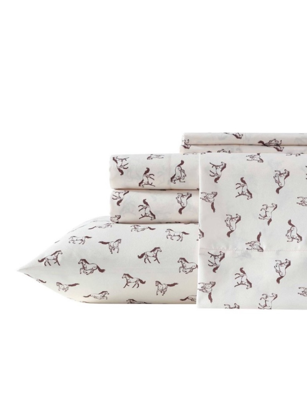 WRANGLER NWT wild horses sheet set -beige/brown -twin